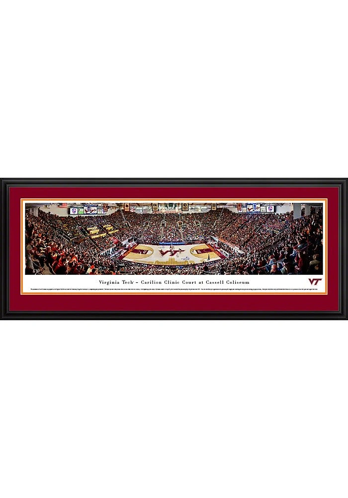 Blakeway Panoramas Virginia Tech Hokies Basketball Deluxe Framed Posters