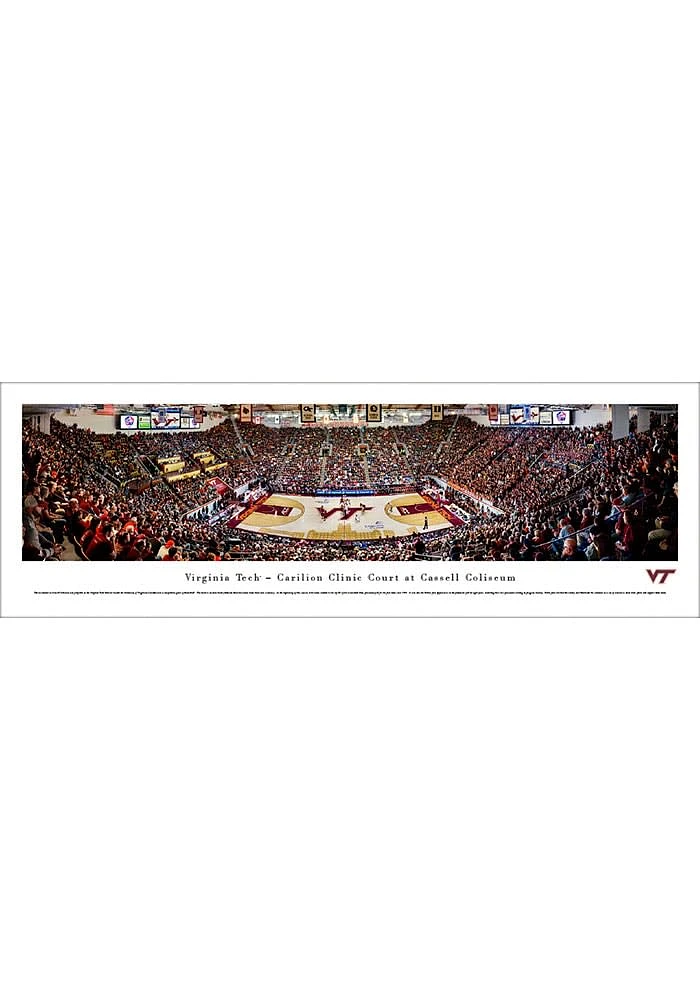 Blakeway Panoramas Virginia Tech Hokies Basketball Unframed Poster