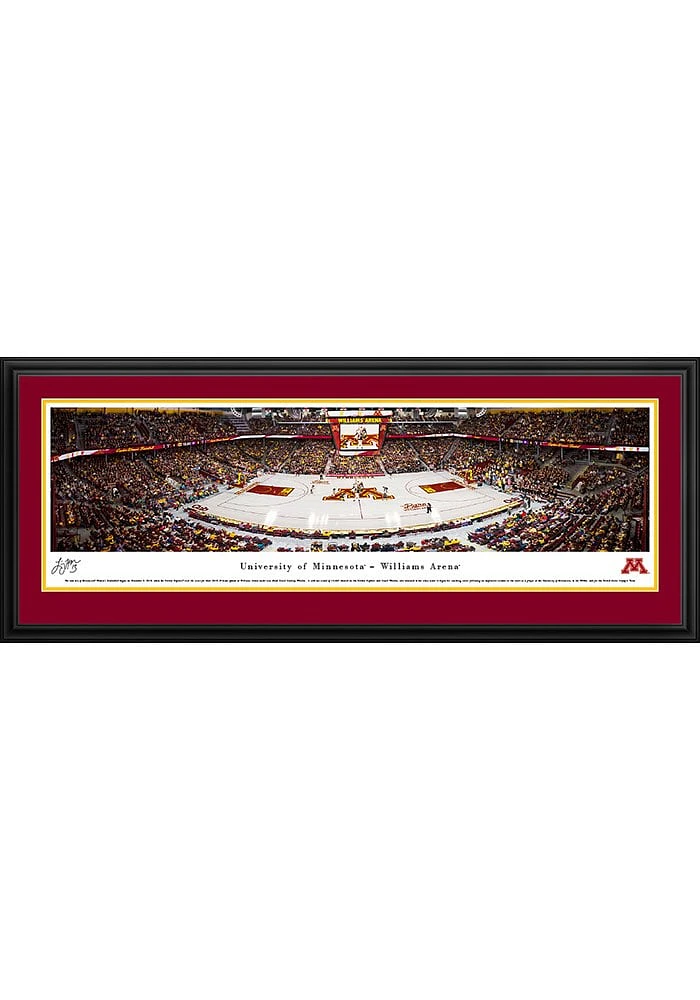 Blakeway Panoramas Minnesota Golden Gophers Womens Basketball Deluxe Framed Posters