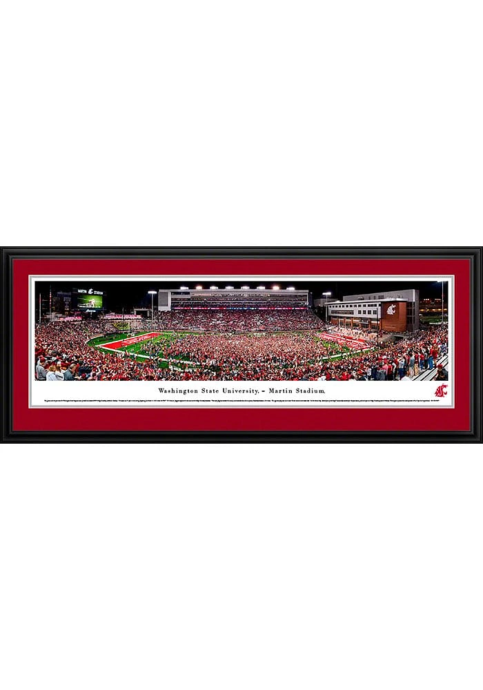 Blakeway Panoramas Washington State Cougars Football Deluxe Framed Posters
