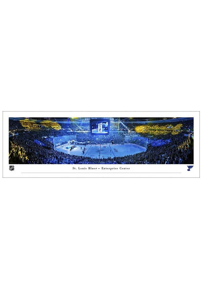 Blakeway Panoramas St Louis Blues 2021 Stanley Cup Banner Raising Unframed Poster
