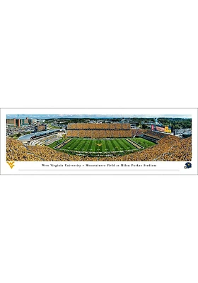 Blakeway Panoramas West Virginia Mountaineers Gold Rush Football Unframed Poster
