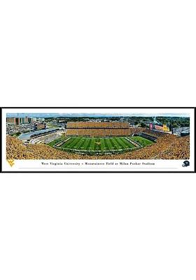 Blakeway Panoramas West Virginia Mountaineers Gold Rush Football Standard Framed Posters