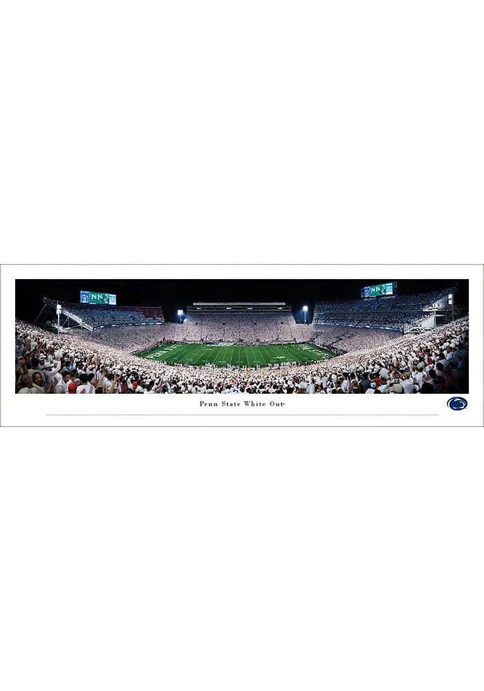 Blakeway Panoramas Penn State Nittany Lions Beaver Stadium White Out Tubed Unframed Poster