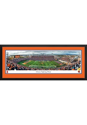 Blakeway Panoramas Illinois Fighting Illini Football Panorama Deluxe Framed Posters