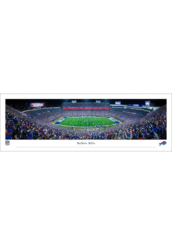 Blakeway Panoramas Buffalo Bills Night Game Panorama Unframed Poster