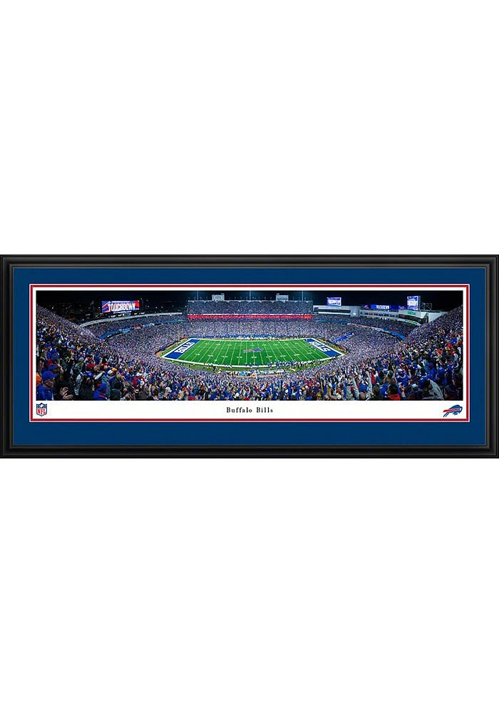 Blakeway Panoramas Buffalo Bills Night Game Panorama Deluxe Framed Posters