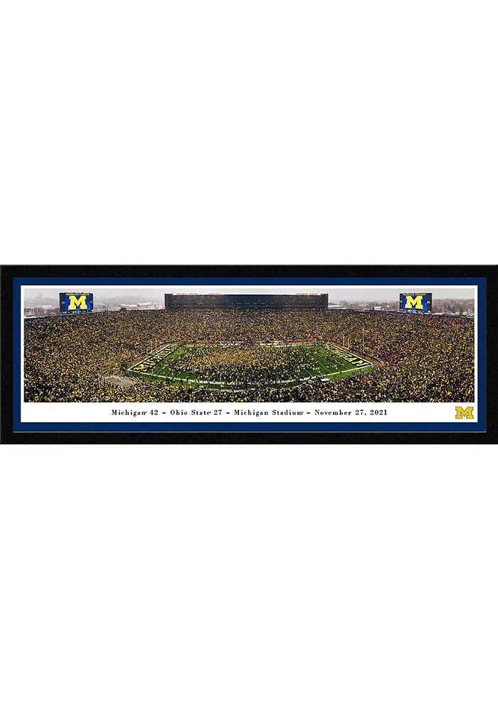 Blakeway Panoramas Michigan Wolverines Football Select Frame Single Mat Framed Posters