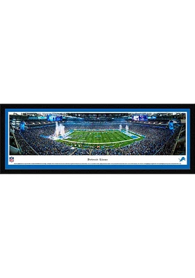 Blakeway Panoramas Detroit Lions 50YRD Line Select Frame Single Mat Framed Posters