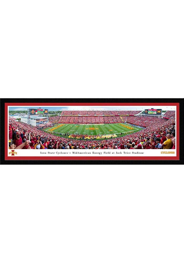 Blakeway Panoramas Iowa State Cyclones Night Frame Framed Posters