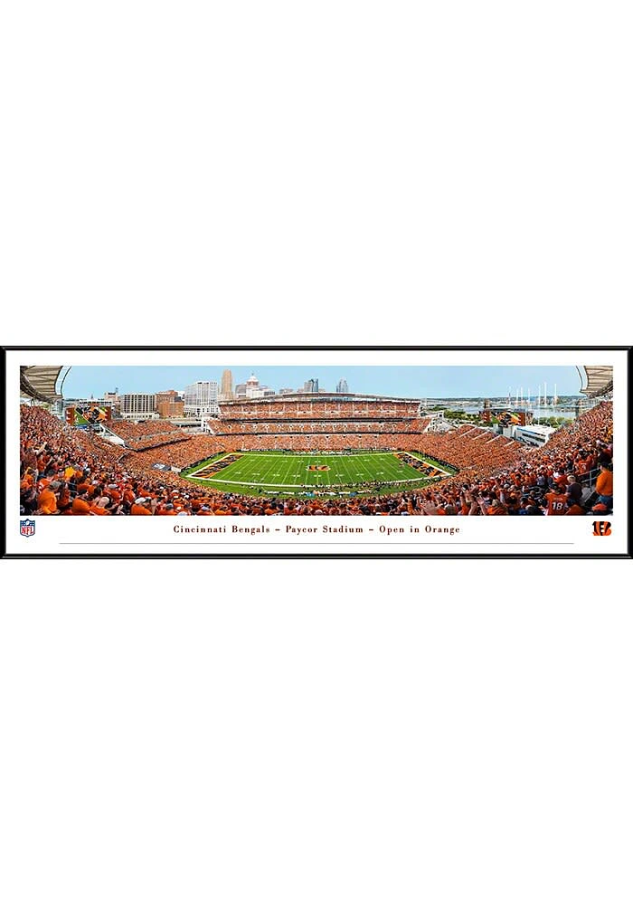 Blakeway Panoramas Cincinnati Bengals Orange Out 2024 Standard Framed Posters