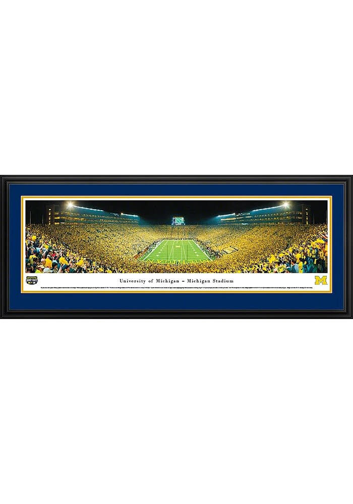 Blakeway Panoramas Michigan Wolverines Michigan Stadium Endzone Deluxe Framed Posters