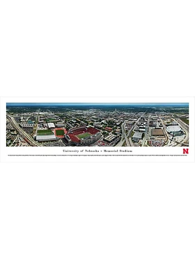 Blakeway Panoramas Nebraska Cornhuskers Aerial Tubed Unframed Poster