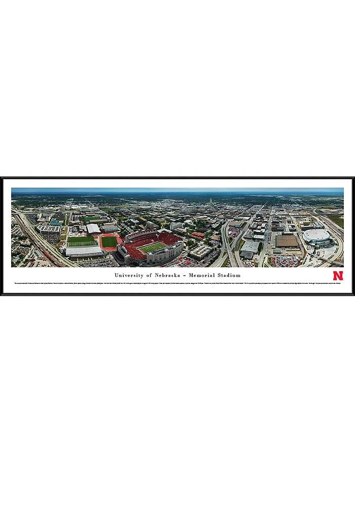 Blakeway Panoramas Nebraska Cornhuskers Aerial Standard Framed Posters