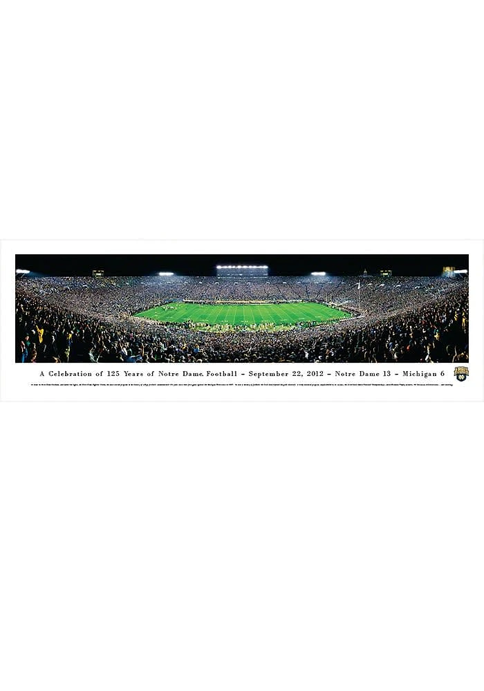 Blakeway Panoramas Notre Dame Fighting Irish 125th Anniversary Tubed Unframed Poster
