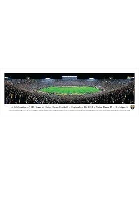 Blakeway Panoramas Notre Dame Fighting Irish 125th Anniversary Tubed Unframed Poster