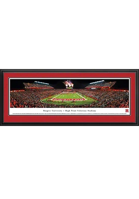 Blakeway Panoramas Rutgers Scarlet Knights High Point Solutions Stadium Big 10 Deluxe Framed Poste..
