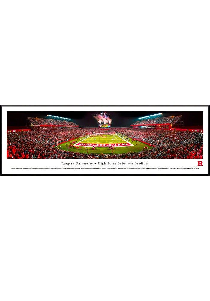 Blakeway Panoramas Rutgers Scarlet Knights High Point Solutions Stadium Big 10 Standard Framed Pos..