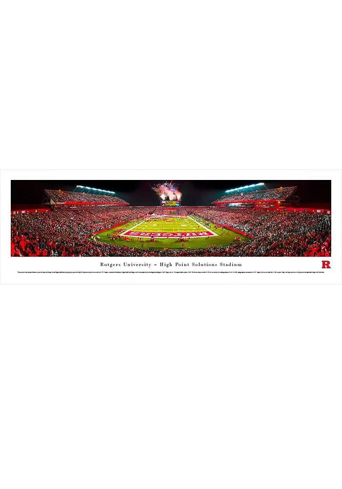 Blakeway Panoramas Rutgers Scarlet Knights High Point Solutions Stadium Big 10 Tubed Unframed Post..
