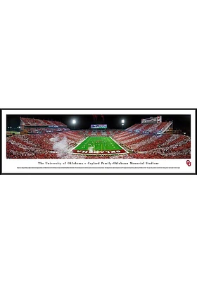 Blakeway Panoramas Oklahoma Sooners Gaylord Family-OK Memorial Stadium Striped Standard Framed Pos..