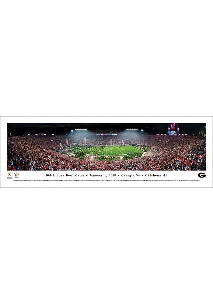 Blakeway Panoramas Georgia Bulldogs Tubed 2018 Rose Bowl Unframed Poster