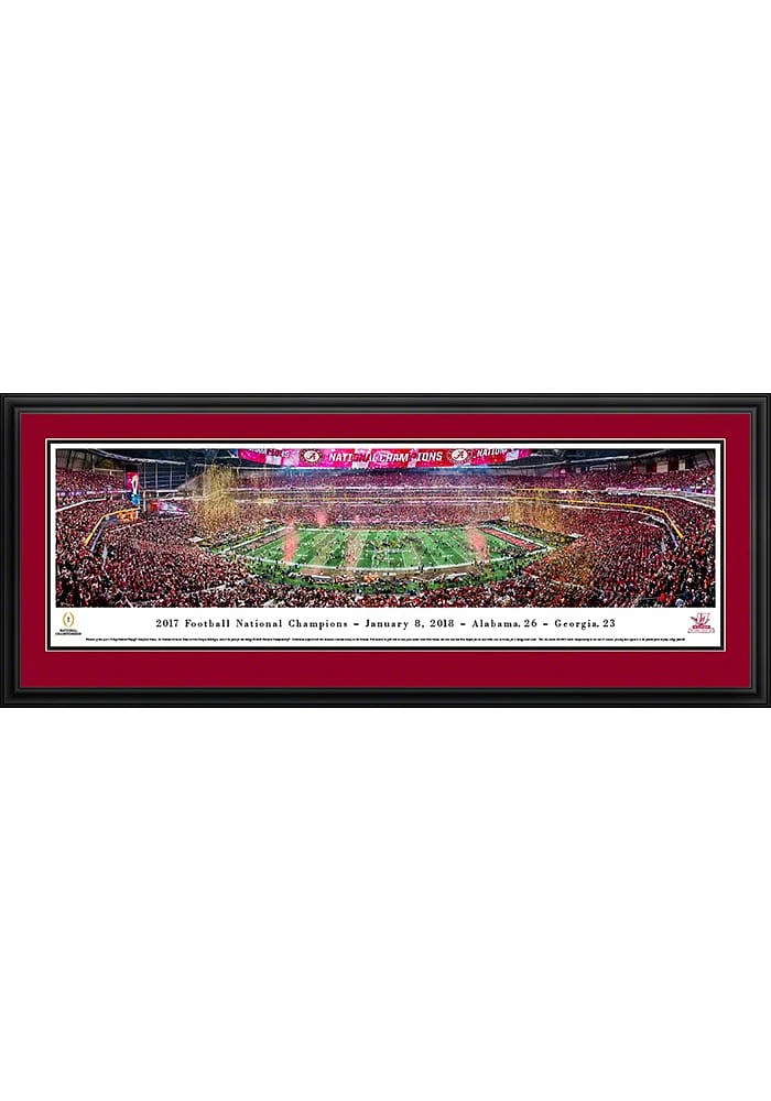 Blakeway Panoramas Alabama Crimson Tide 2017 Football National Champions Deluxe Framed Posters