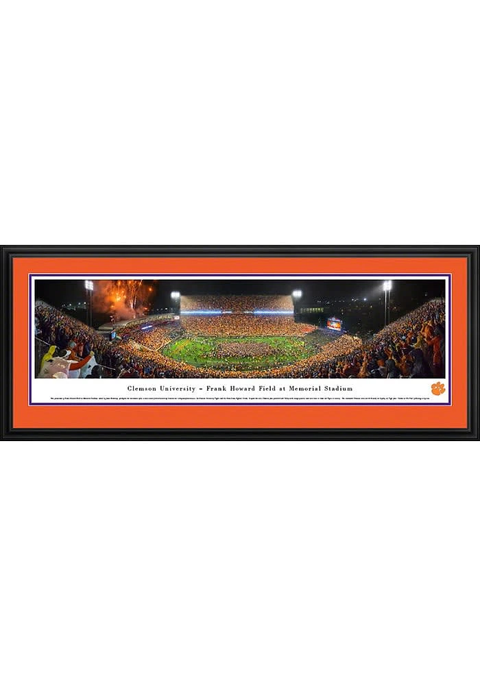 Blakeway Panoramas Clemson Tigers Football Night Game Deluxe Framed Posters