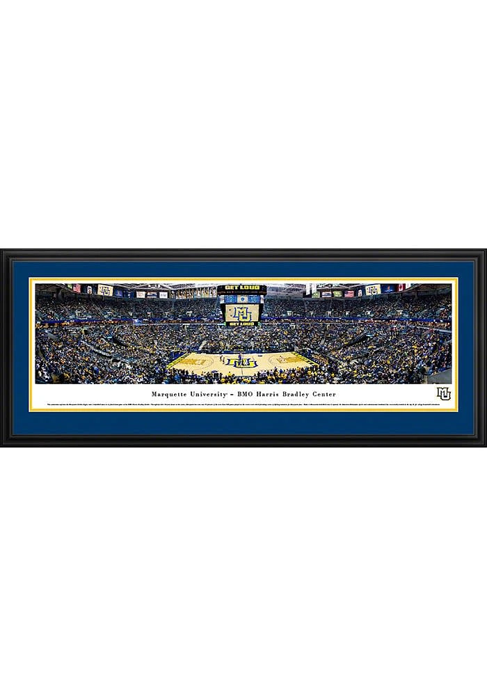 Blakeway Panoramas Marquette Golden Eagles Basketball Deluxe Framed Posters