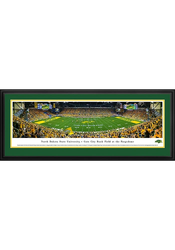 Blakeway Panoramas North Dakota State Bison 50 Yard Line Deluxe Framed Posters