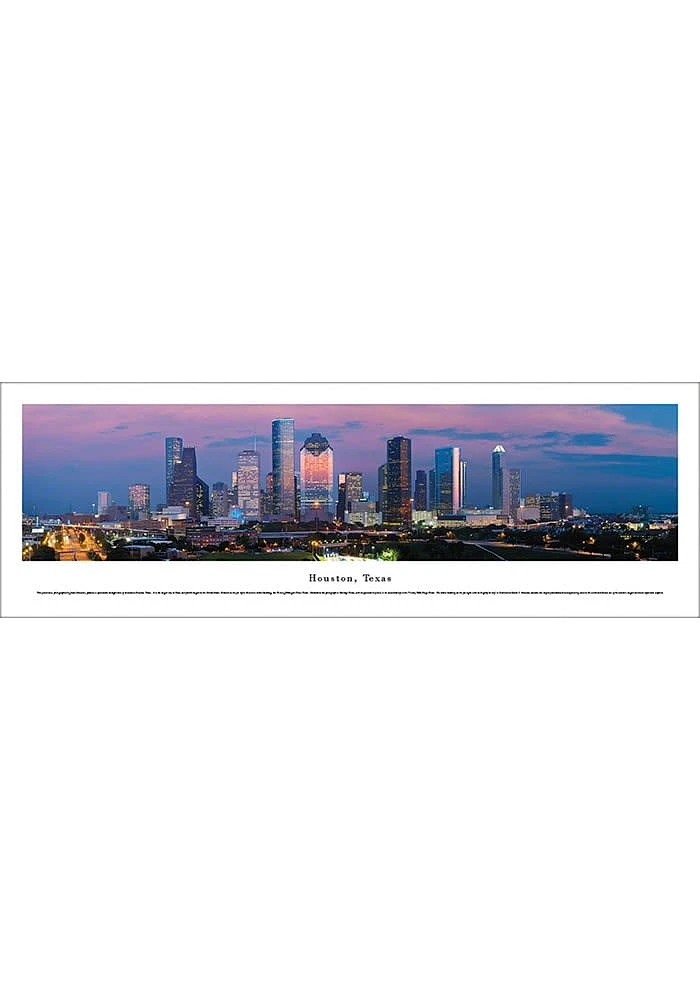 Blakeway Panoramas Texas Houston Skyline Unframed Poster