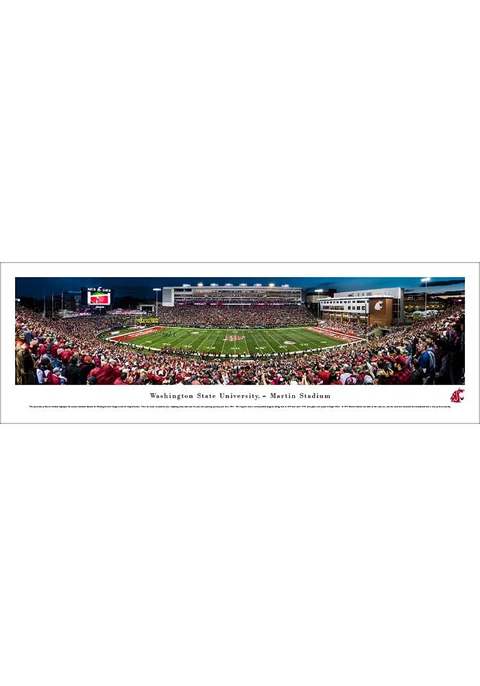Blakeway Panoramas Washington State Cougars 50 Yard Line Unframed Unframed Poster