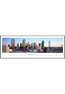 Blakeway Panoramas Dallas Ft Worth Skyline Panoramic Framed Posters