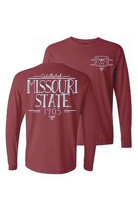 Summit Sportswear Missouri State Bears Womens Maroon Handwritten LS Tee