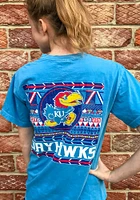 Summit Sportswear Kansas Jayhawks Womens Blue Simple Crew Sweatshirt