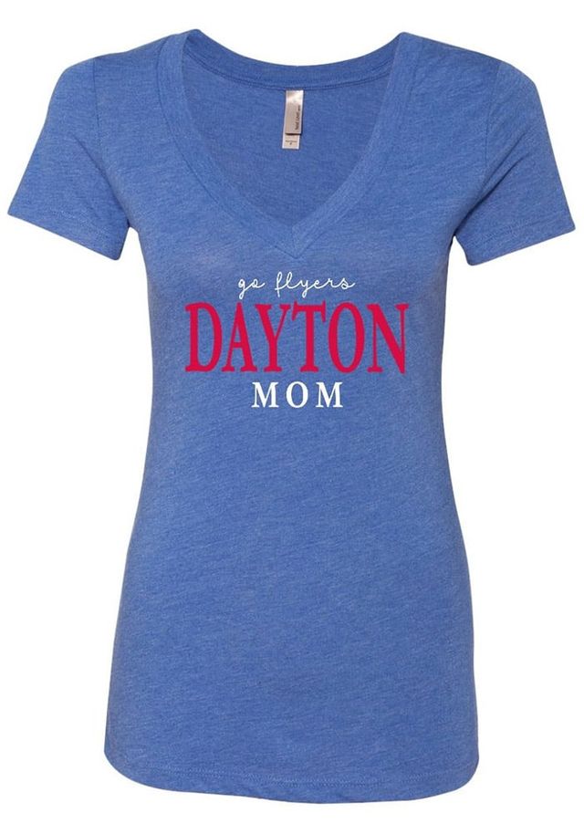 Dayton Flyers Womens Blue Emily V-Neck