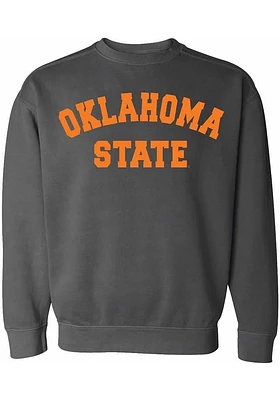Summit Sportswear Oklahoma State Cowboys Womens Charcoal Simple Crew Sweatshirt