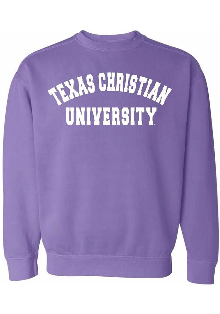 Summit Sportswear TCU Horned Frogs Womens Purple Simple Crew Sweatshirt
