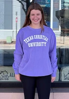 Summit Sportswear TCU Horned Frogs Womens Purple Simple Crew Sweatshirt