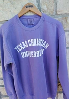 Summit Sportswear TCU Horned Frogs Womens Purple Simple Crew Sweatshirt