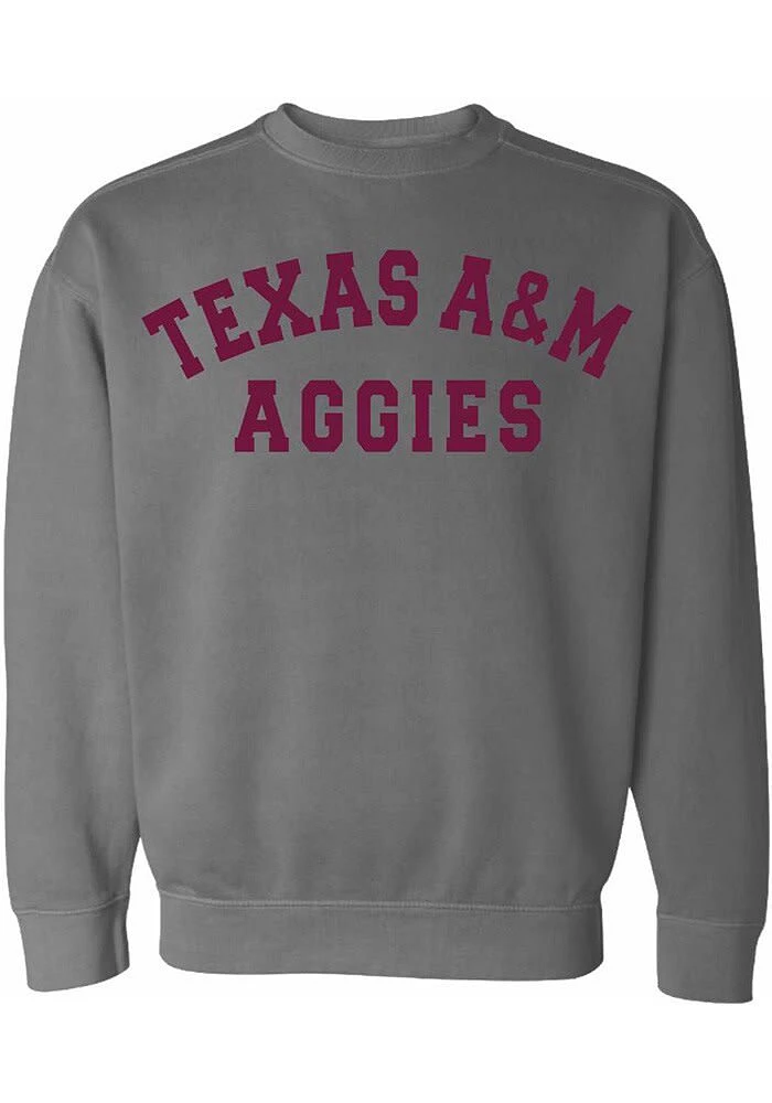 Summit Sportswear Texas A&M Aggies Womens Grey Simple Crew Sweatshirt