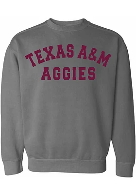 Summit Sportswear Texas A&M Aggies Womens Grey Simple Crew Sweatshirt