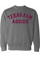 Summit Sportswear Texas A&M Aggies Womens Grey Simple Crew Sweatshirt