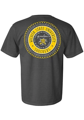 Summit Sportswear Wichita State Shockers Womens Grey Grandma Spiral Short Sleeve T-Shirt