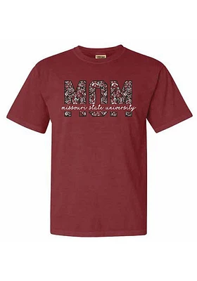 Summit Sportswear Missouri State Bears Womens Brown Floral Mom Short Sleeve T-Shirt