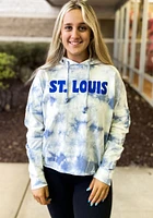 Summit Sportswear St Louis Womens Blue Tie Dye Hooded Sweatshirt