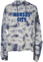 Summit Sportswear Kansas City Womens Blue Tie Dye Hooded Sweatshirt