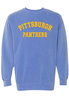 Summit Sportswear Pitt Panthers Womens Blue Simple Crew Sweatshirt
