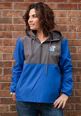 Kansas Jayhawks Womens Blue Anorak Light Weight Jacket