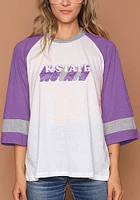 Summit Sportswear K-State Wildcats Womens White Bell Sleeve LS Tee