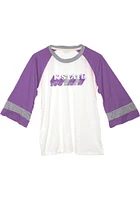 Summit Sportswear K-State Wildcats Womens White Bell Sleeve LS Tee